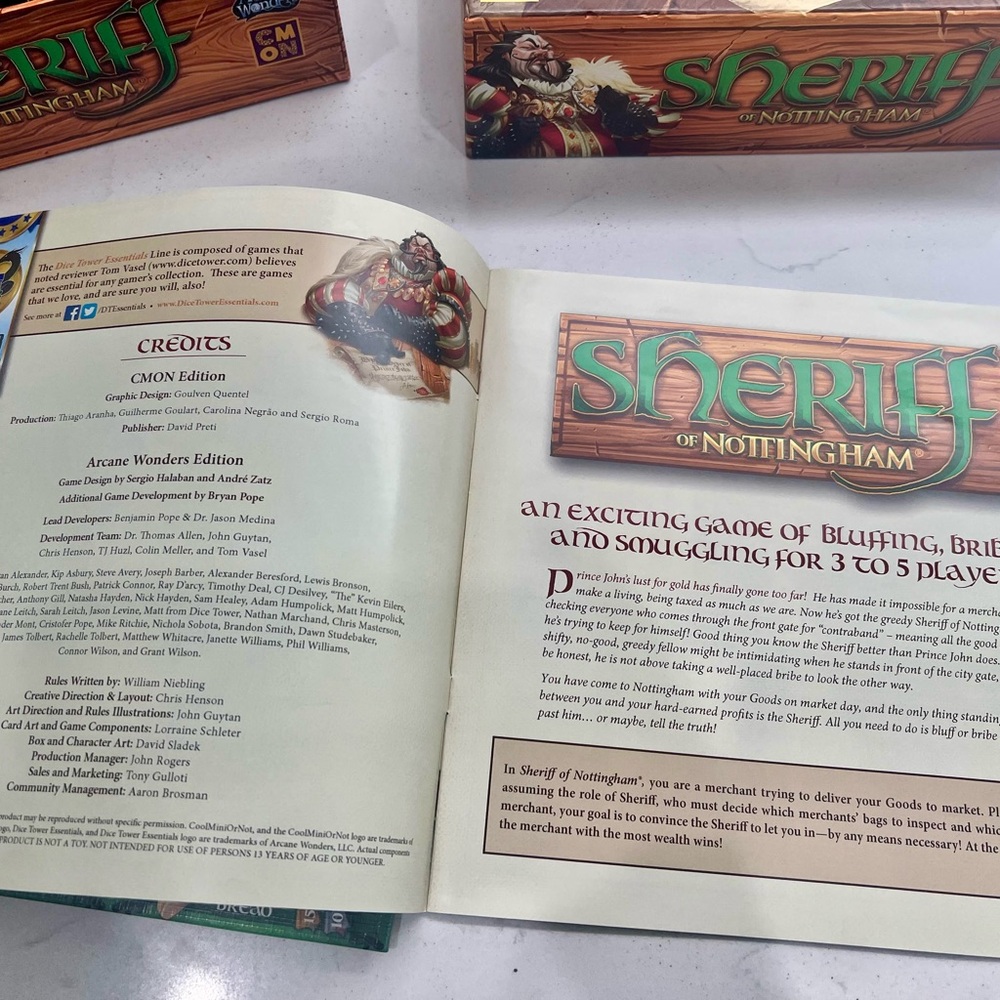 Sheriff Of Nottingham Board Game Bluffing Bribery CMON Edition - Picture 6 of 7